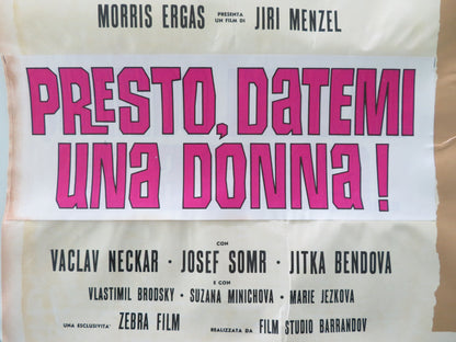 Closely Watched trains Italian Locandina Poster Vaclav Neckar Josef Somr 1967 Movie posters