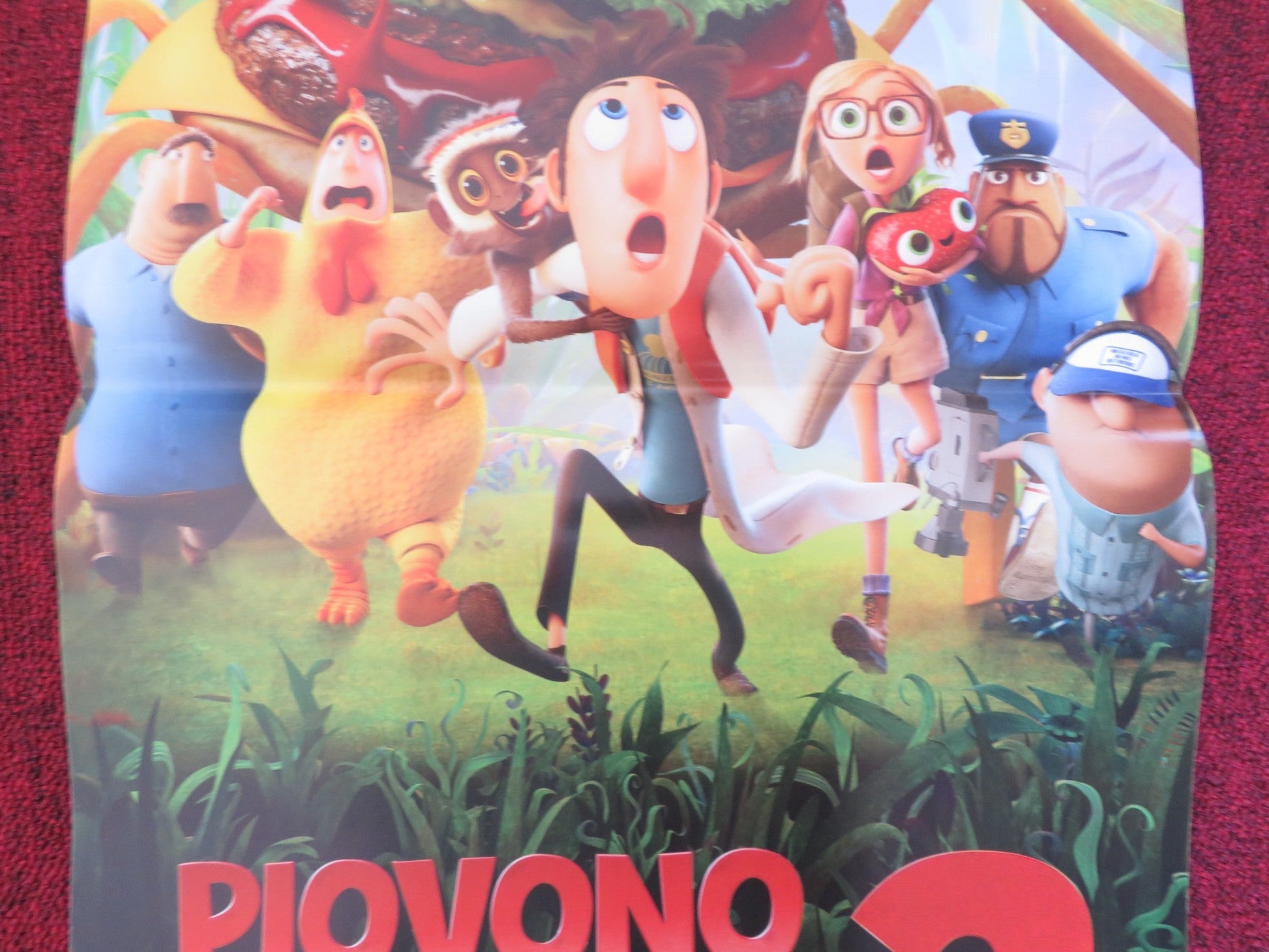 CLOUDY WITH A CHANCE OF MEATBALLS 2 ITALIAN LOCANDINA POSTER JAMES CAAN 2013 Rendezvous Cinema Movie posters