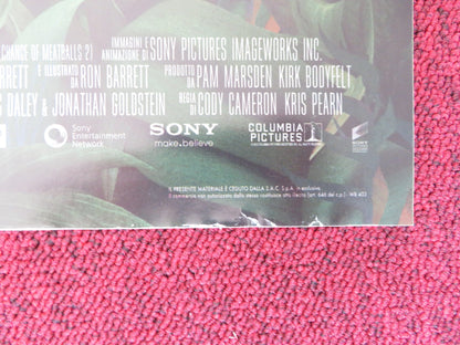 CLOUDY WITH A CHANCE OF MEATBALLS 2 ITALIAN LOCANDINA POSTER JAMES CAAN 2013 Rendezvous Cinema Movie posters