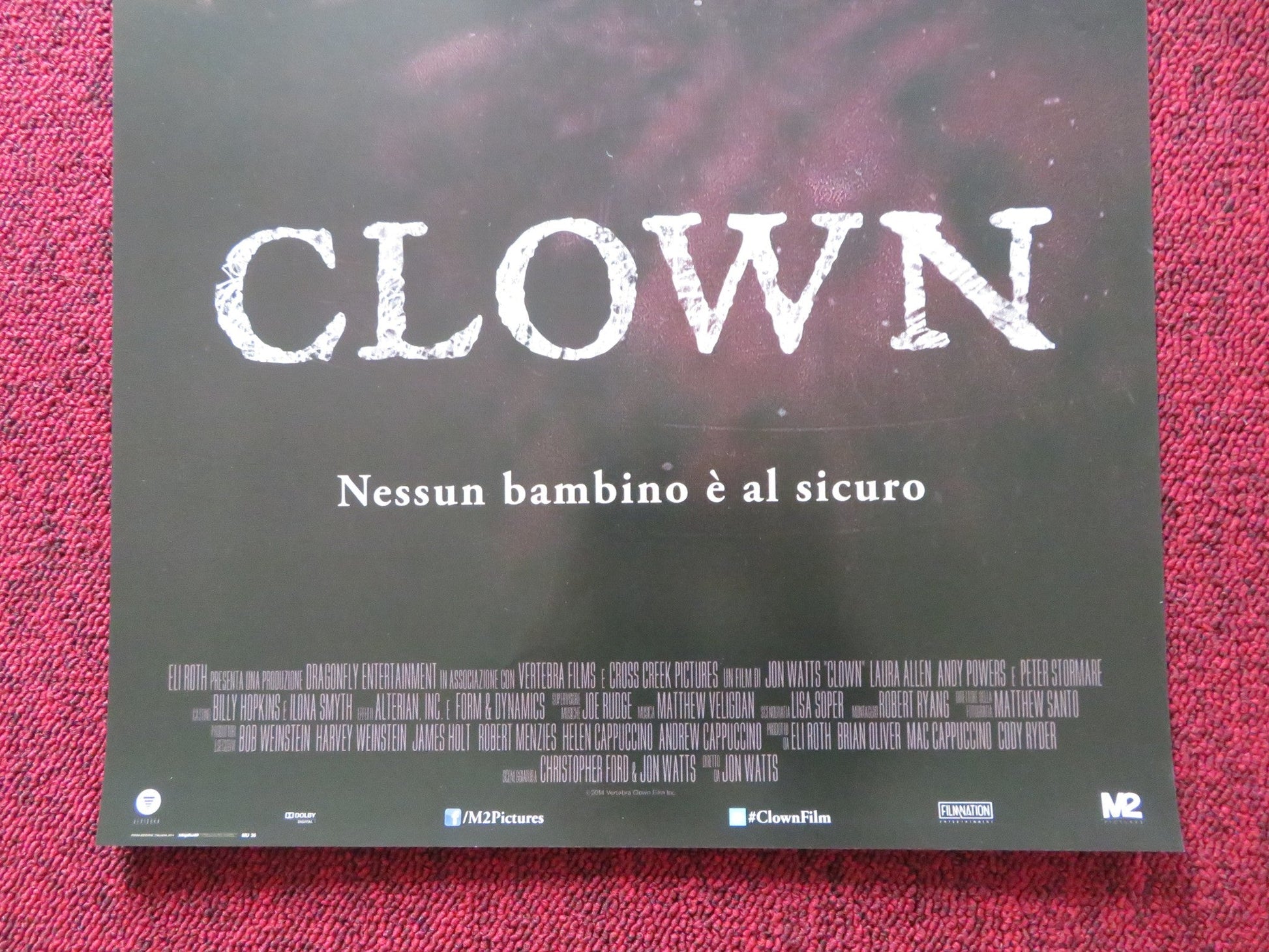 CLOWN ITALIAN LOCANDINA POSTER ANDY POWERS LAURA ALLEN 2014 Rendezvous Cinema Movie posters
