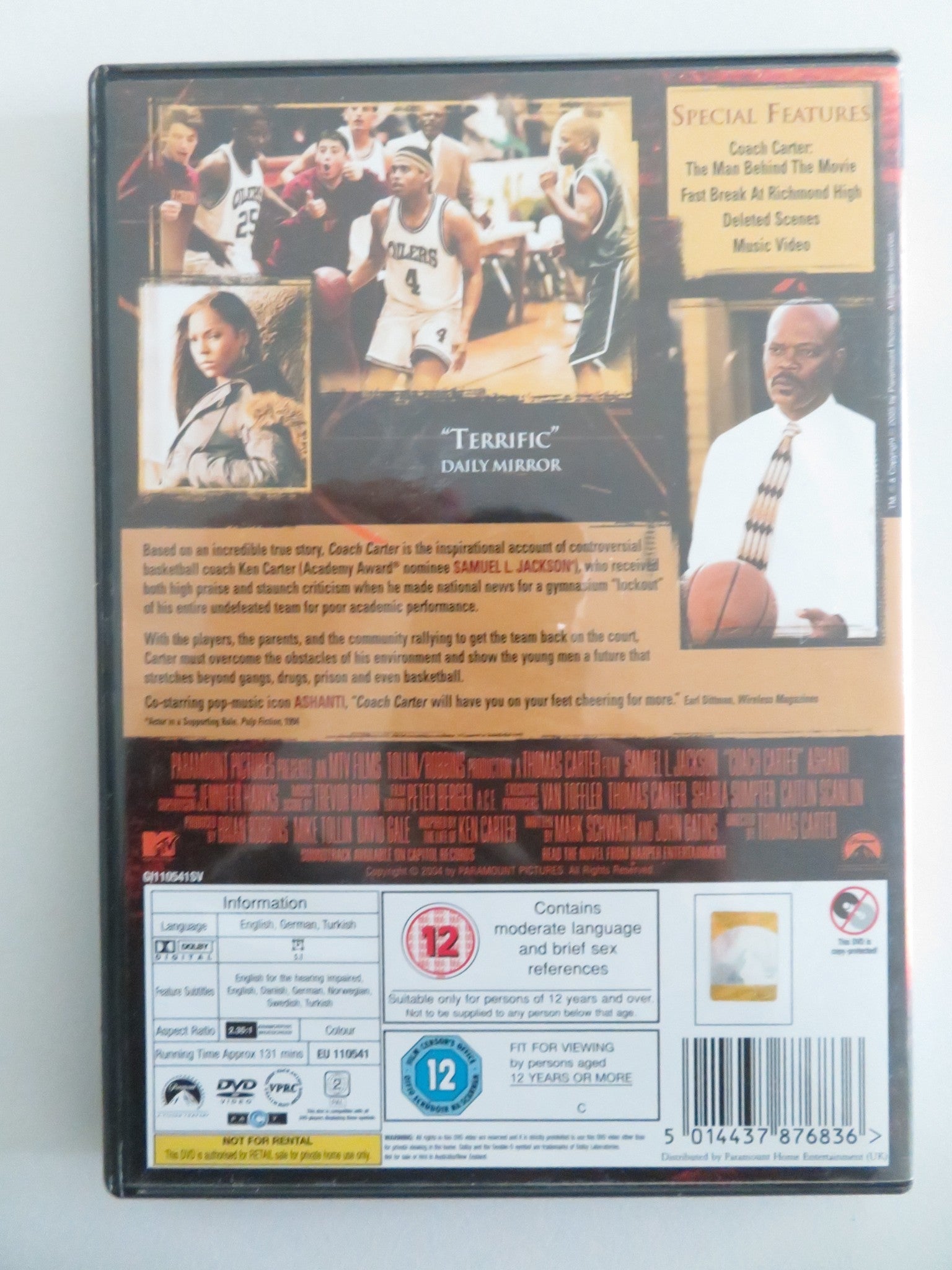 COACH CARTER (DVD) SAMUEL L. JACKSON ROB BROWN 2005 REGION 2 Movie posters