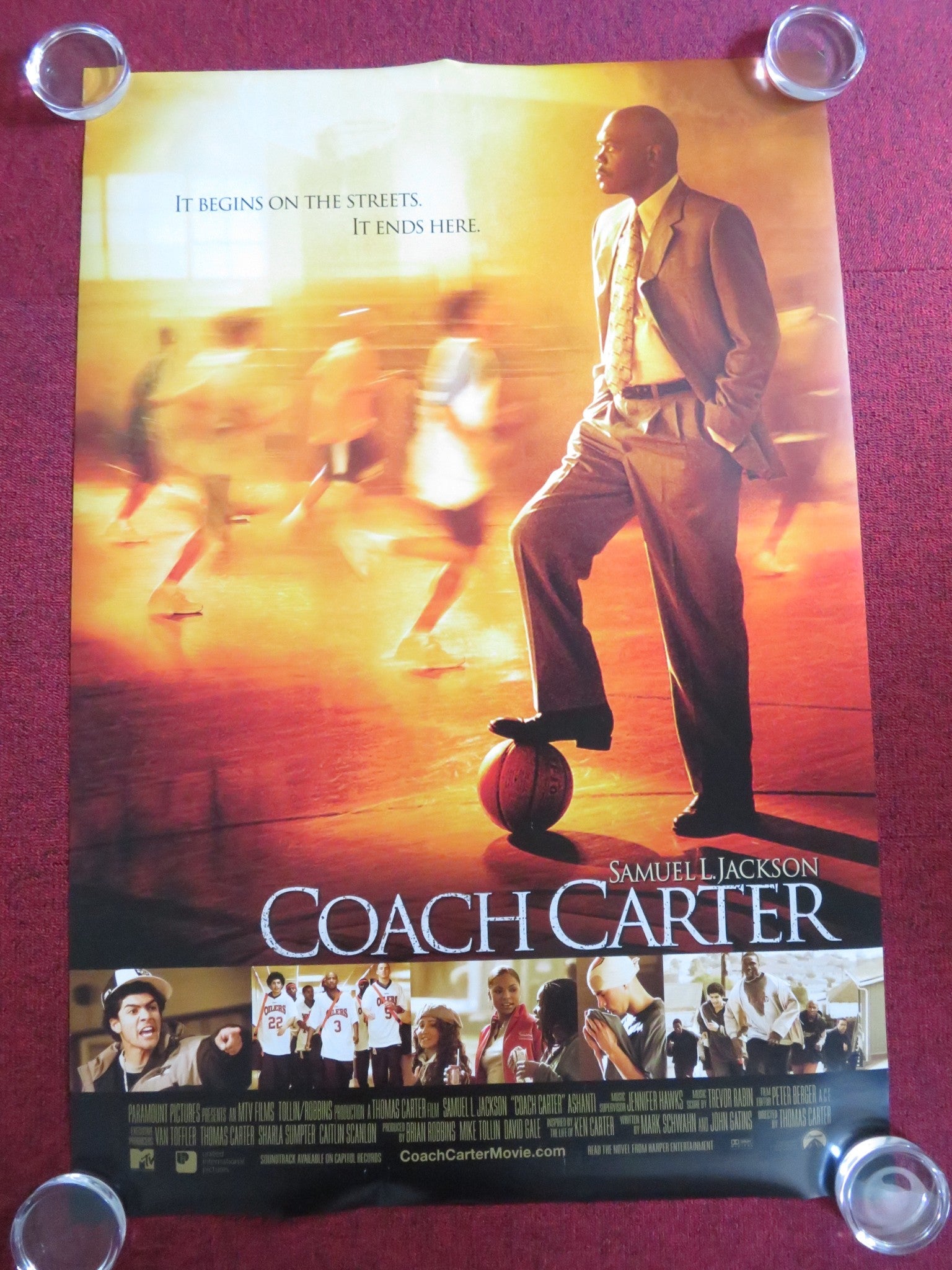 COACH CARTER US ONE SHEET ROLLED POSTER SAMUEL L. JACKSON ROB BROWN 2005 Rendezvous Cinema Movie posters