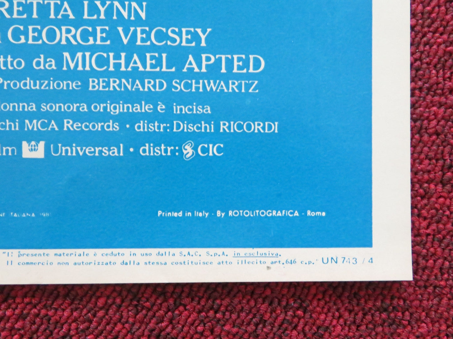 COAL MINER'S DAUGHTER - B ITALIAN FOTOBUSTA POSTER SISSY SPACEK LEE JONES 1980 Rendezvous Cinema Movie posters