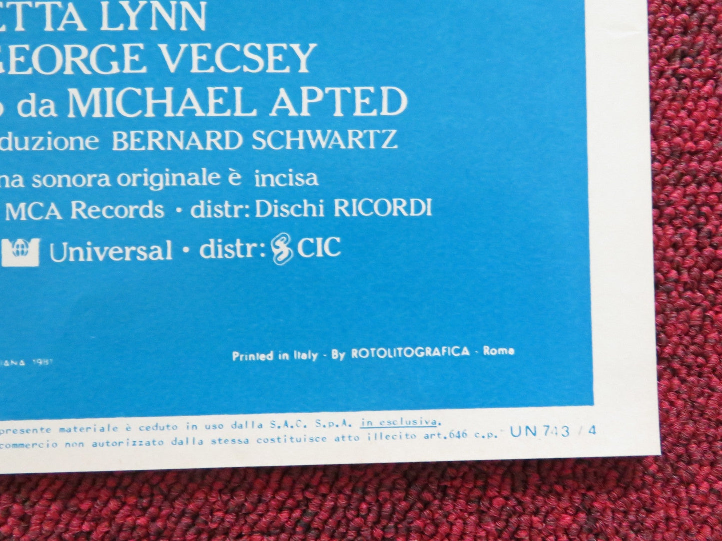 COAL MINER'S DAUGHTER - C ITALIAN FOTOBUSTA POSTER SISSY SPACEK LEE JONES 1980 Rendezvous Cinema Movie posters