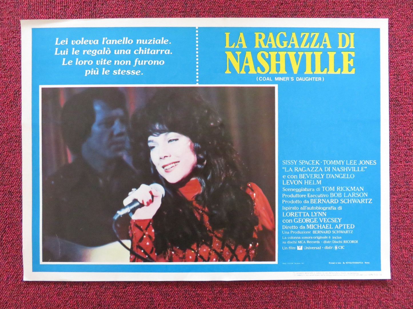 COAL MINER'S DAUGHTER - G ITALIAN FOTOBUSTA POSTER SISSY SPACEK LEE JONES 1980 Rendezvous Cinema Movie posters
