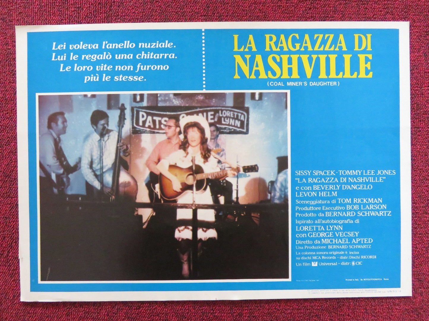 COAL MINER'S DAUGHTER - H ITALIAN FOTOBUSTA POSTER SISSY SPACEK LEE JONES 1980 Rendezvous Cinema Movie posters