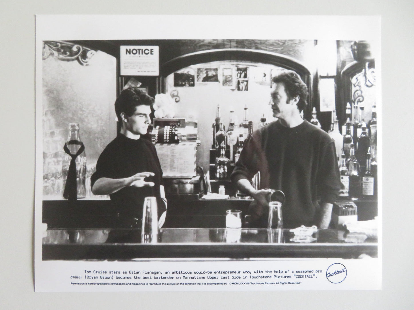 COCKTAIL MOVIE STILL PHOTO LOT OF 6 TOM CRUISE ELISABETH SHUE 1988 - Rendezvous Cinema