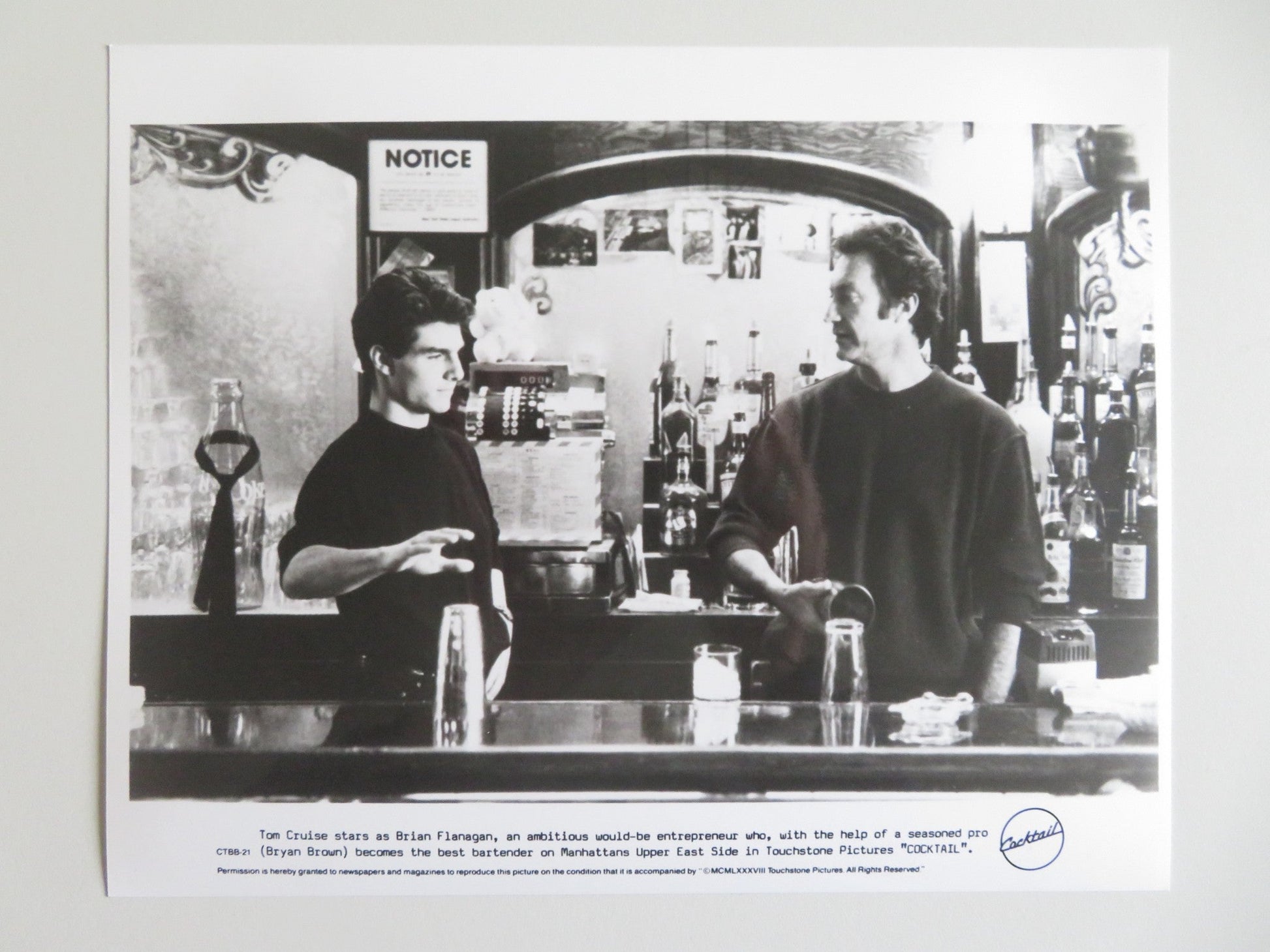 COCKTAIL MOVIE STILL PHOTO LOT OF 6 TOM CRUISE ELISABETH SHUE 1988 - Rendezvous Cinema