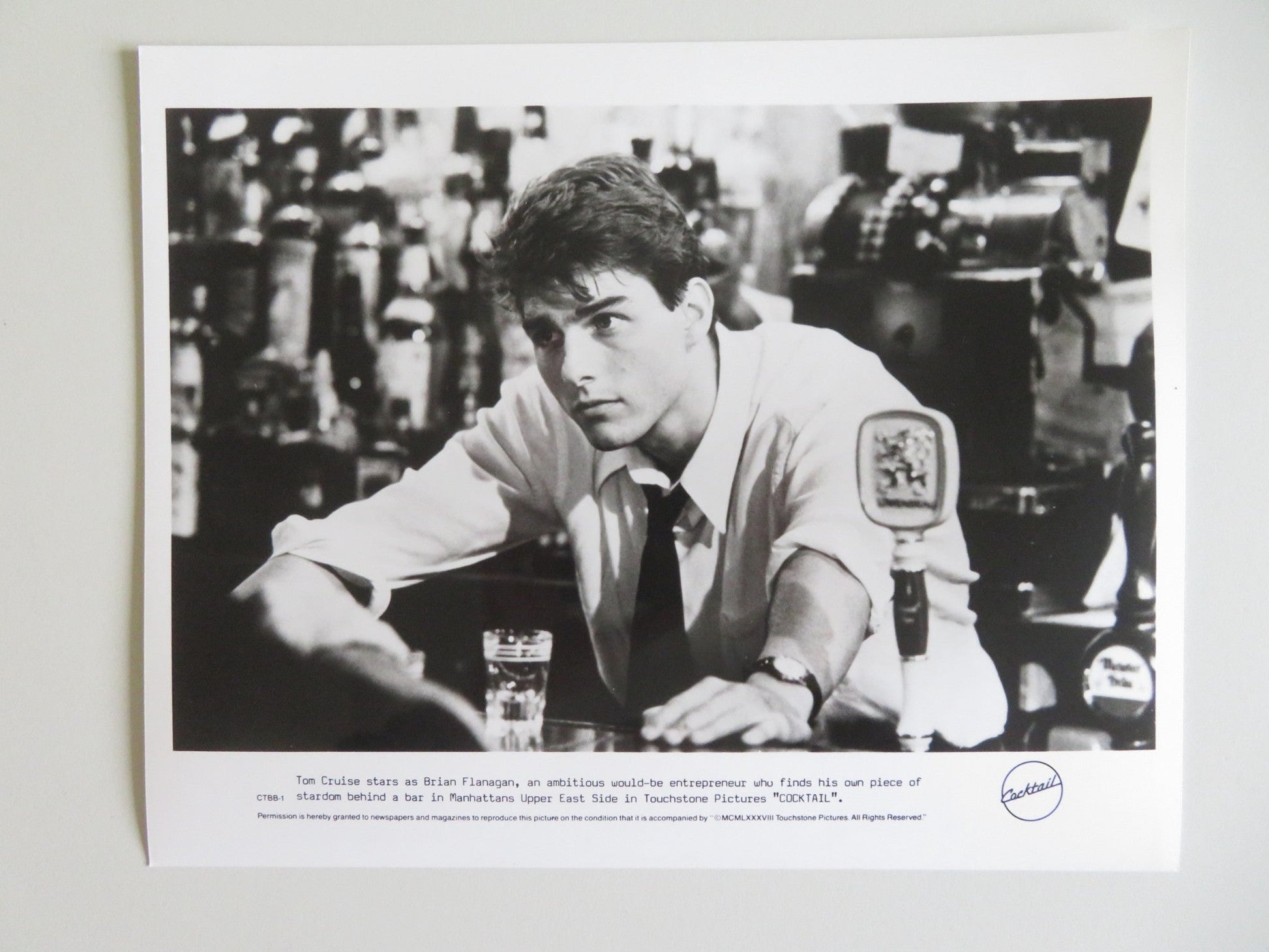 COCKTAIL MOVIE STILL PHOTO LOT OF 6 TOM CRUISE ELISABETH SHUE 1988 - Rendezvous Cinema
