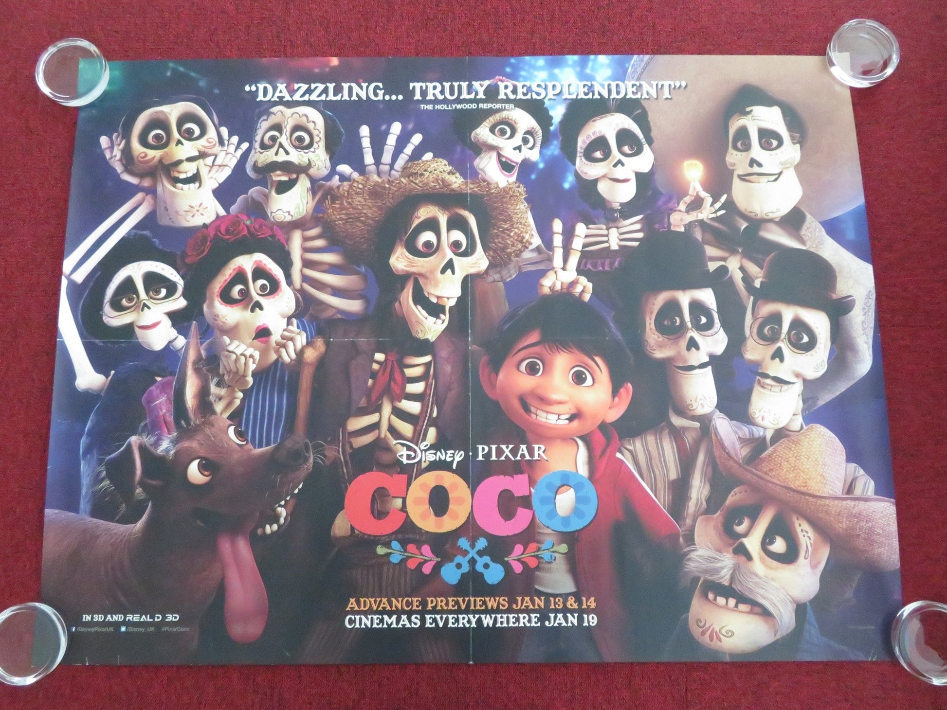 COCO - B UK QUAD ROLLED POSTER DISNEY ANTHONY GONZALEZ GAEL GARCIA BERNAL 2017 - Rendezvous Cinema
