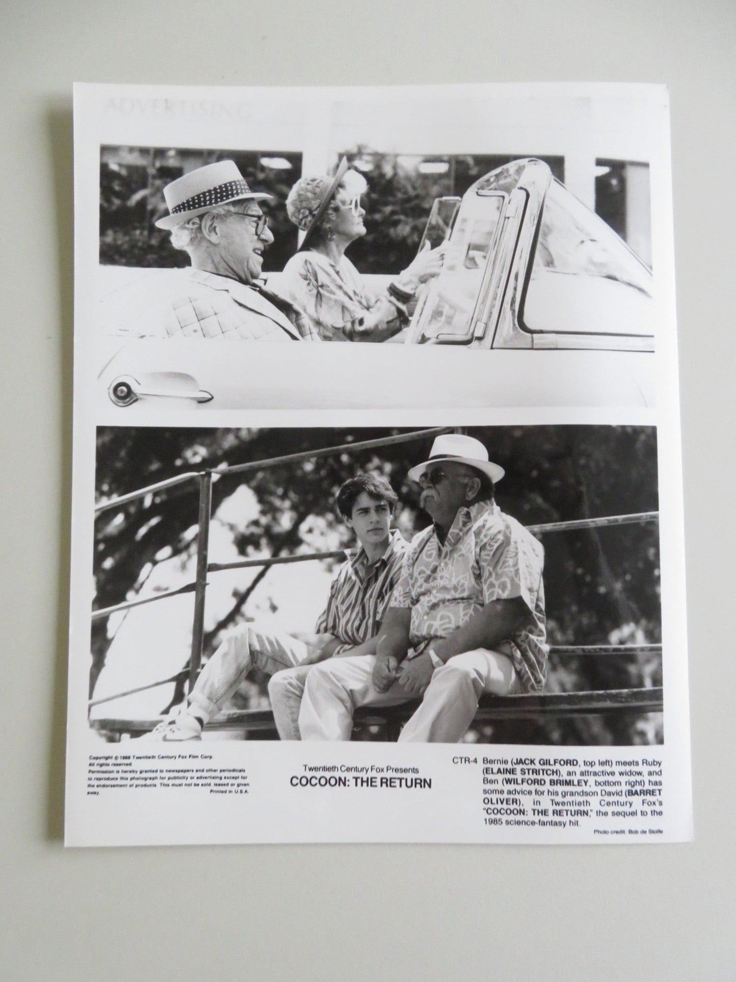 COCOON: THE RETURN MOVIE STILL PHOTO LOT OF 6 STEVE GUTTENBERG COURTNEY COX 1988 - Rendezvous Cinema