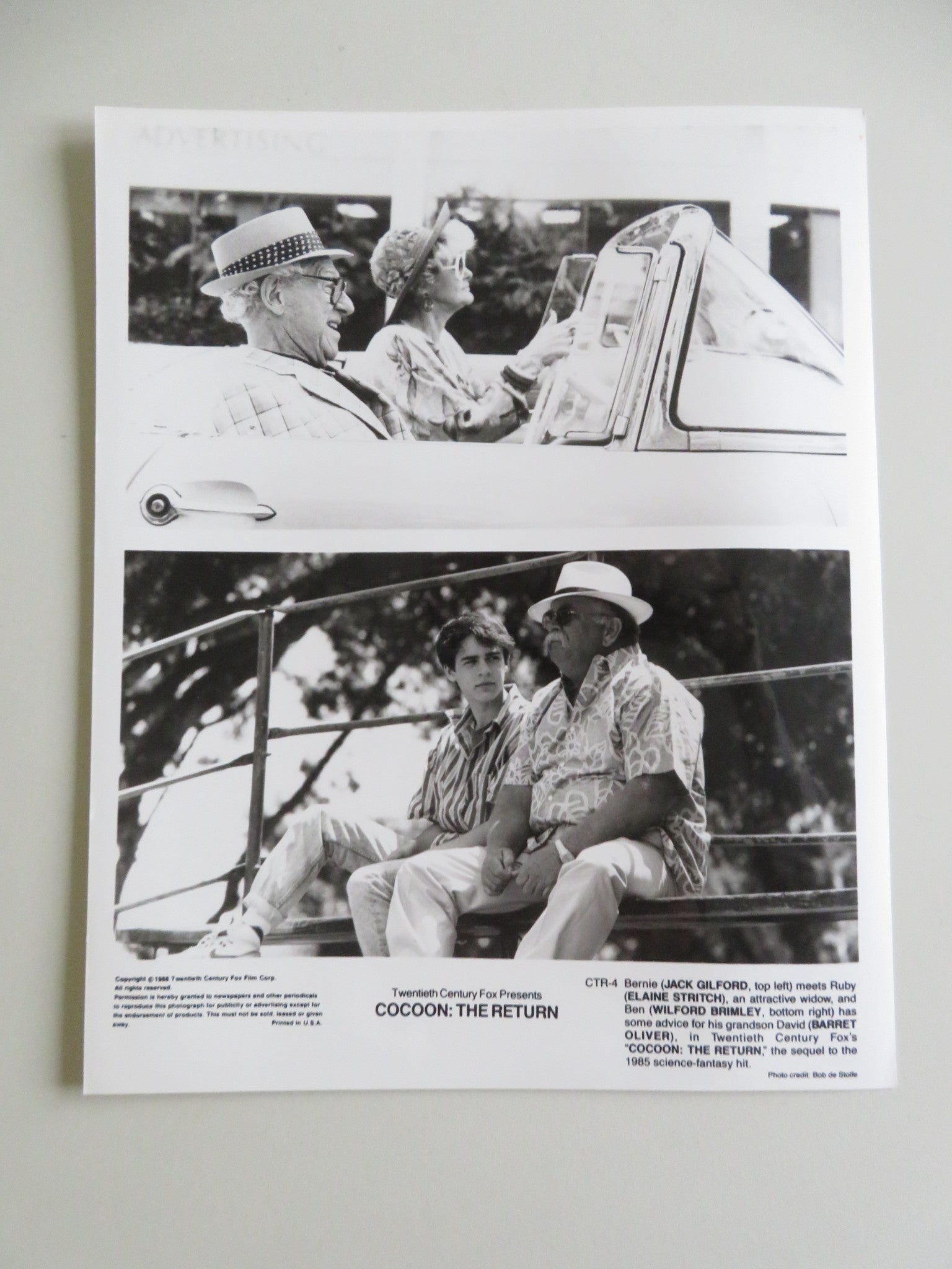 COCOON: THE RETURN MOVIE STILL PHOTO LOT OF 6 STEVE GUTTENBERG COURTNEY COX 1988 - Rendezvous Cinema