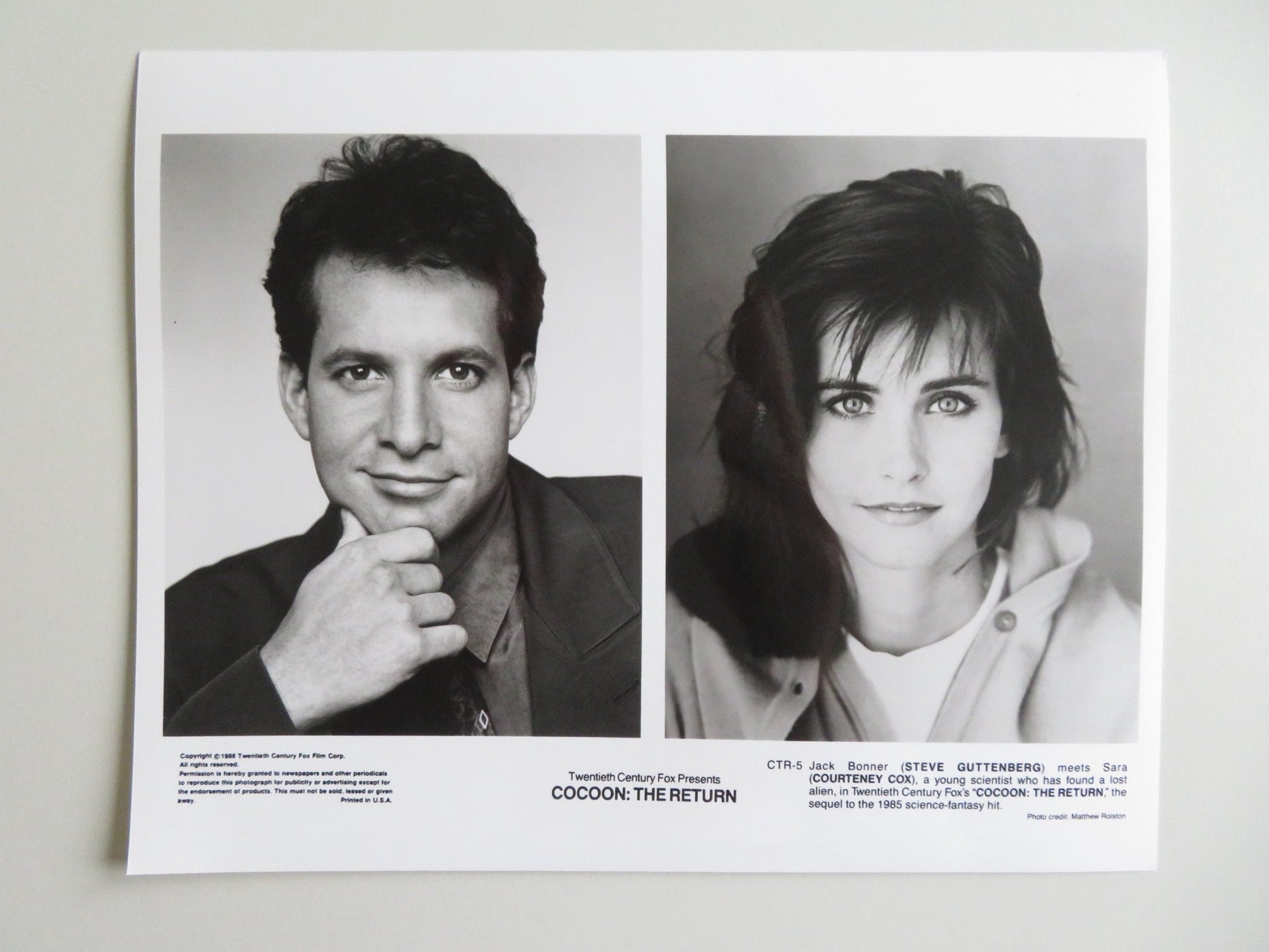 COCOON: THE RETURN MOVIE STILL PHOTO LOT OF 6 STEVE GUTTENBERG COURTNEY COX 1988 - Rendezvous Cinema