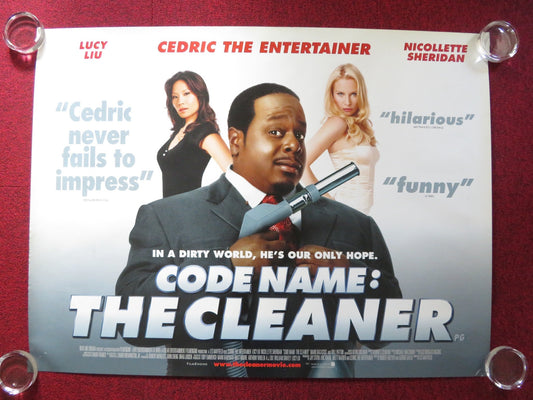CODE NAME: THE CLEANER UK QUAD ROLLED POSTER CEDRIC THE ENTERTAINER L. LIU 2007 Rendezvous Cinema Movie posters