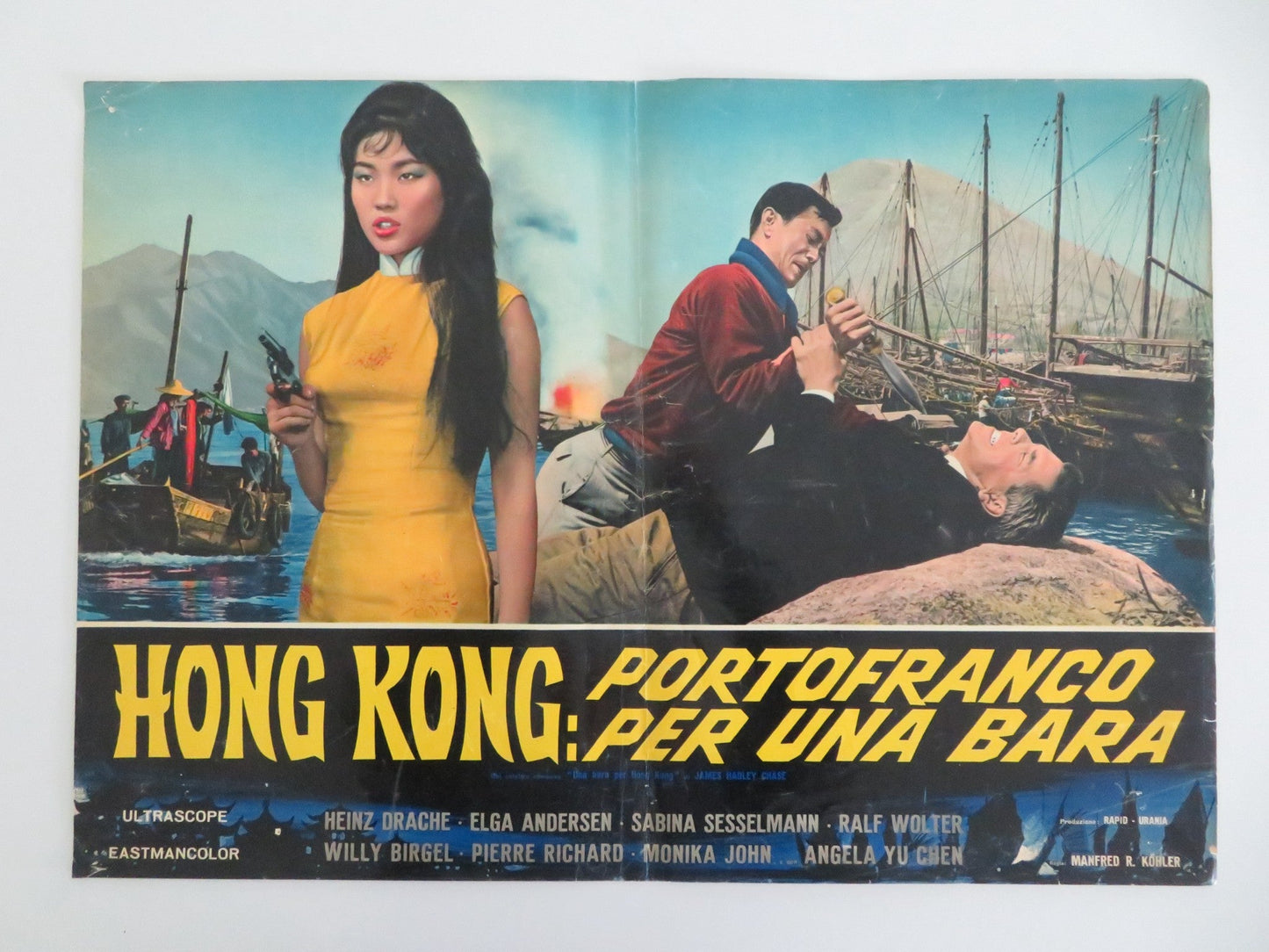 Coffin from Hong Kong Italian Fotobusta Poster Heinz Drache Elga Andersen 1965 Movie posters