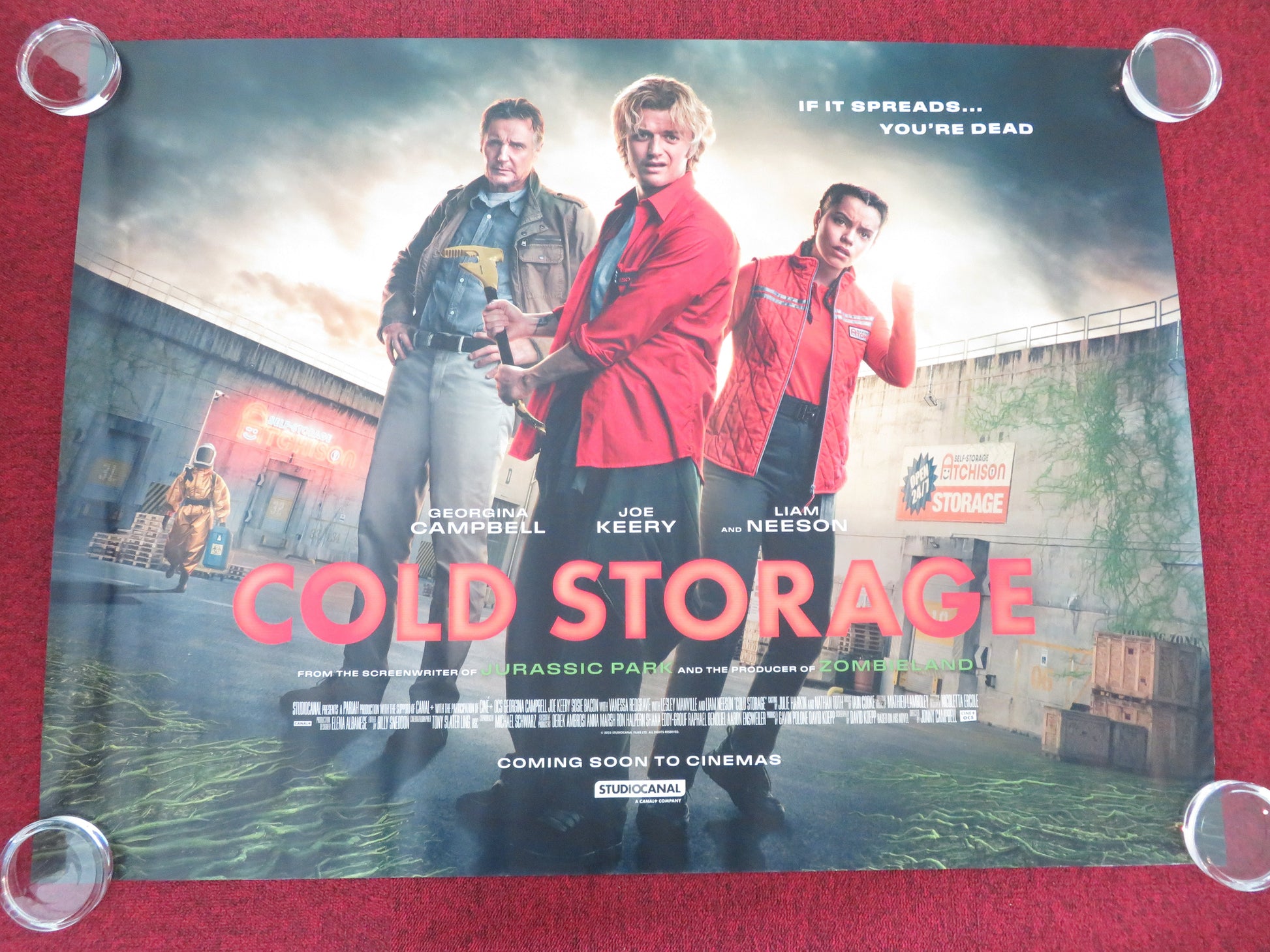 Cold Storage UK Quad Rolled Poster Liam Neeson Joe Keery 2026 Movie posters