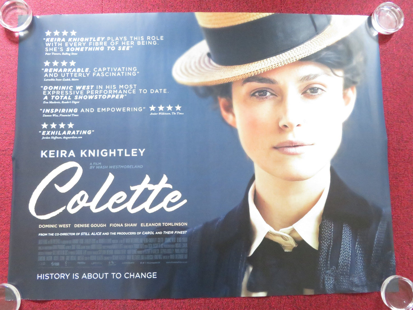 COLETTE - B UK QUAD ROLLED POSTER KEIRA KNIGHTLEY FIONA SHAW 2018 Rendezvous Cinema Movie posters