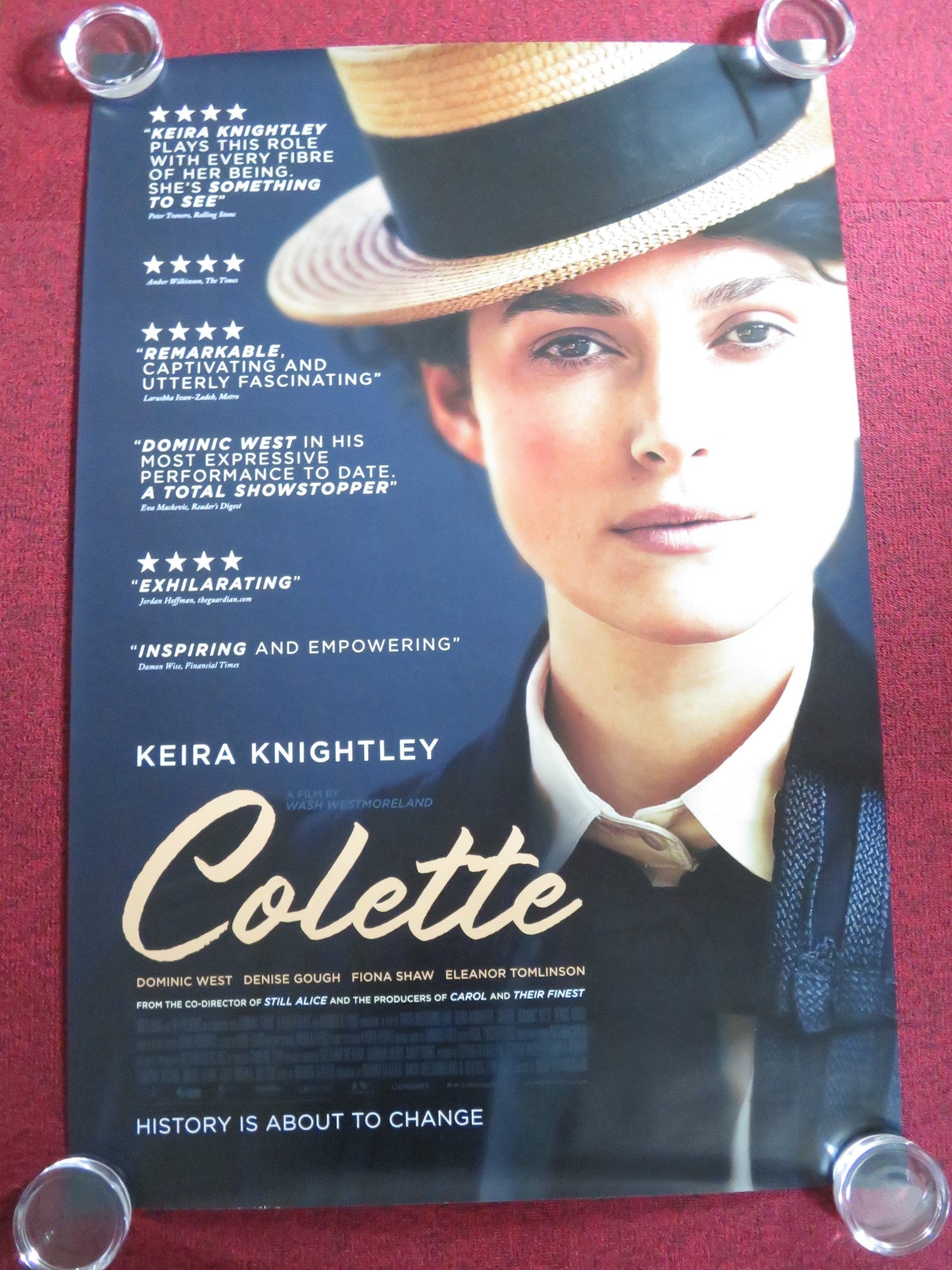 COLETTE - B US ONE SHEET ROLLED POSTER KEIRA KNIGHTLEY FIONA SHAW 2018 Rendezvous Cinema Movie posters