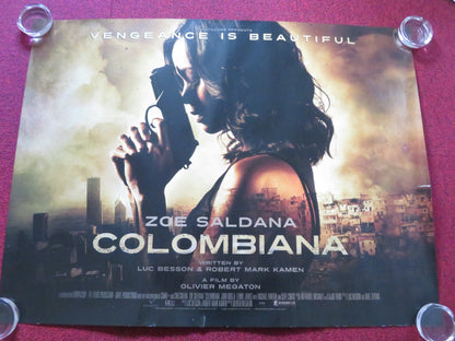 COLOMBIANA UK QUAD ROLLED POSTER ZOE SALDANA JORDI MOLLA 2011 Rendezvous Cinema Movie posters