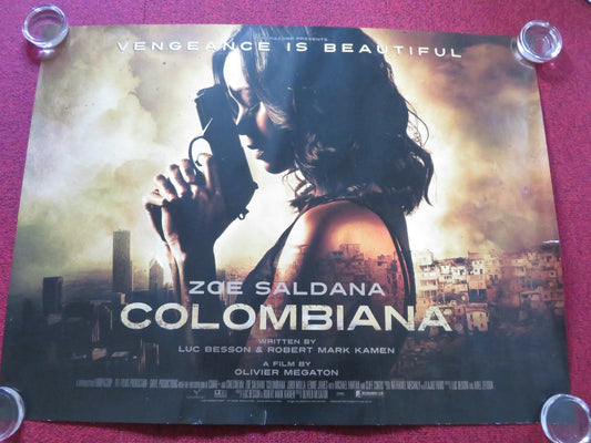 COLOMBIANA UK QUAD ROLLED POSTER ZOE SALDANA JORDI MOLLA 2011 Rendezvous Cinema Movie posters