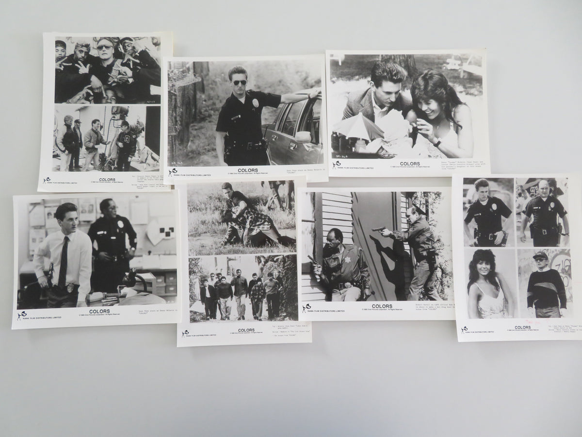 Colors - A Movie Still Photo Lot Of 7 Sean Penn, Robert Duvall 1988 Movie posters