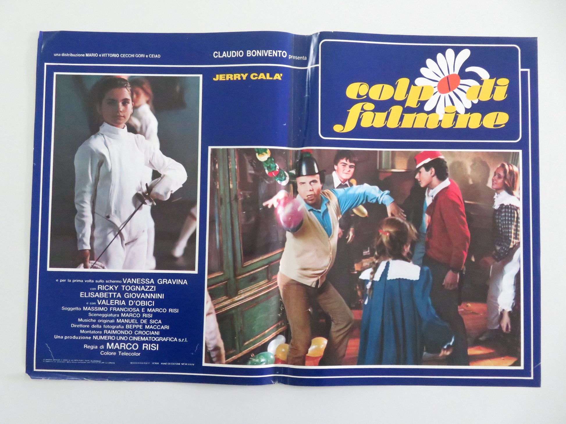 Colpo di fulmine - D Italian Fotobusta Poster Jerry Calà Vanessa Gravina 1985 Movie posters