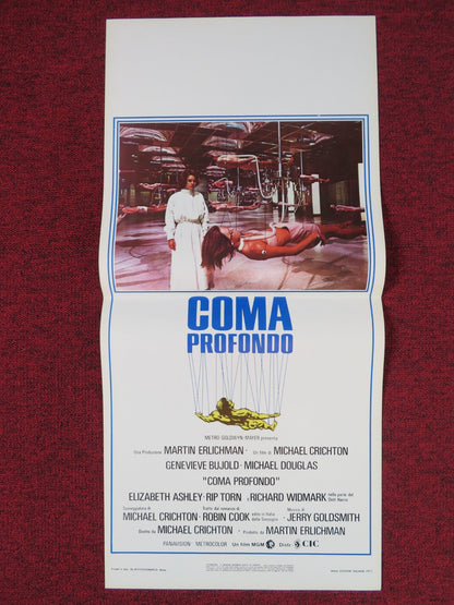 COMA ITALIAN LOCANDINA POSTER GENEVIEVE BUJOLD MICHAEL DOUGLAS 1978 Rendezvous Cinema Movie posters