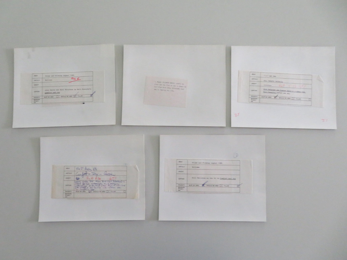 COMFORT AND JOY MOVIE STILL PHOTO LOT OF 5 BILL PATERSON CLARE GROGAN 1984 Movie posters