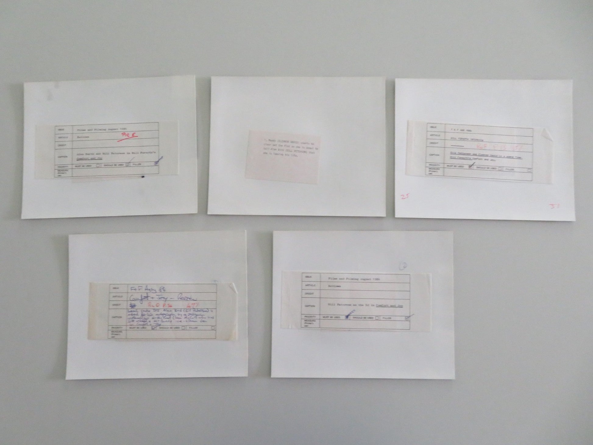 COMFORT AND JOY MOVIE STILL PHOTO LOT OF 5 BILL PATERSON CLARE GROGAN 1984 Movie posters