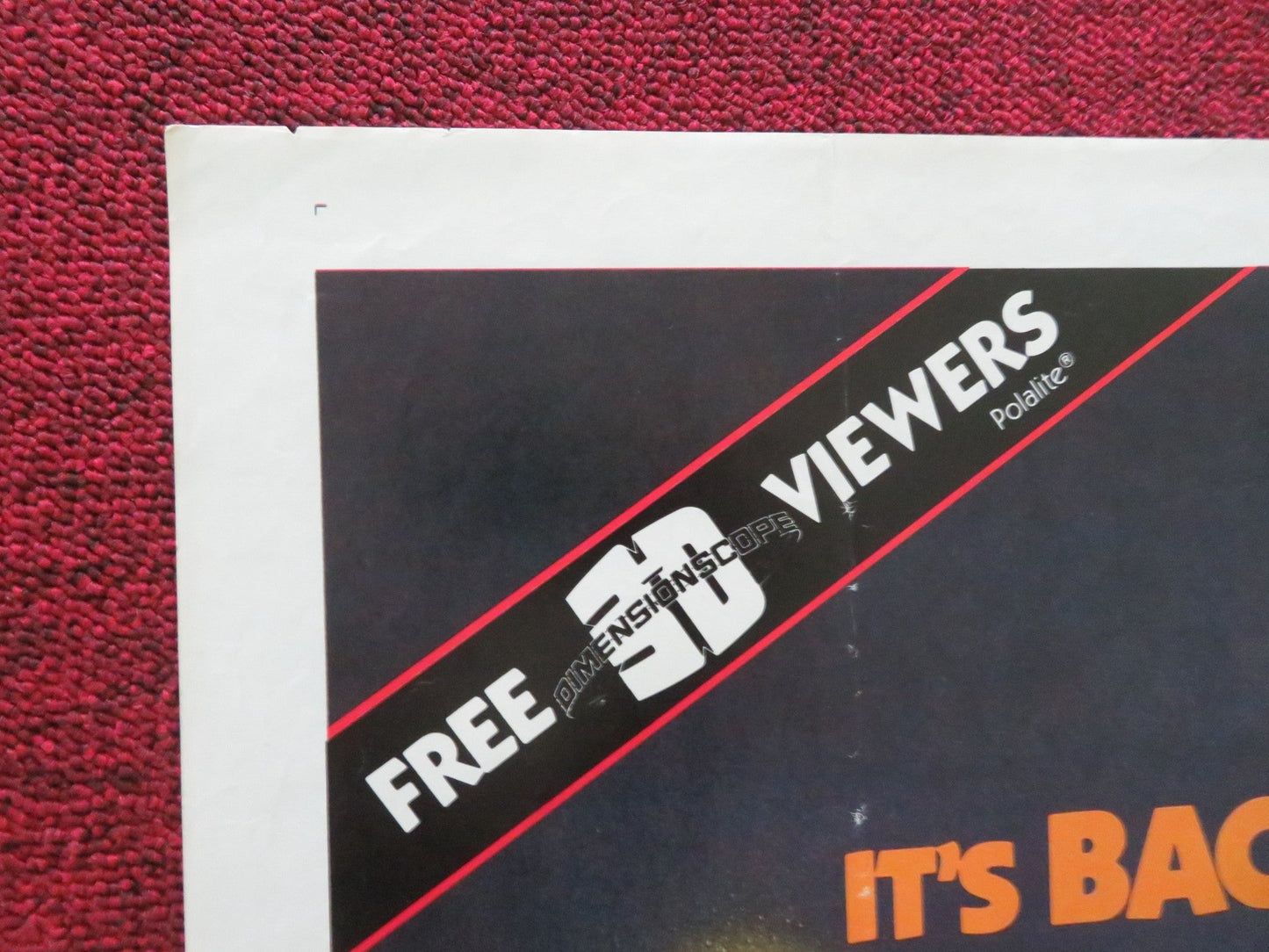 COMIN' AT YA! FOLDED US ONE SHEET POSTER TONY ANTHONY GENE QUINTANO 1981 Movie posters