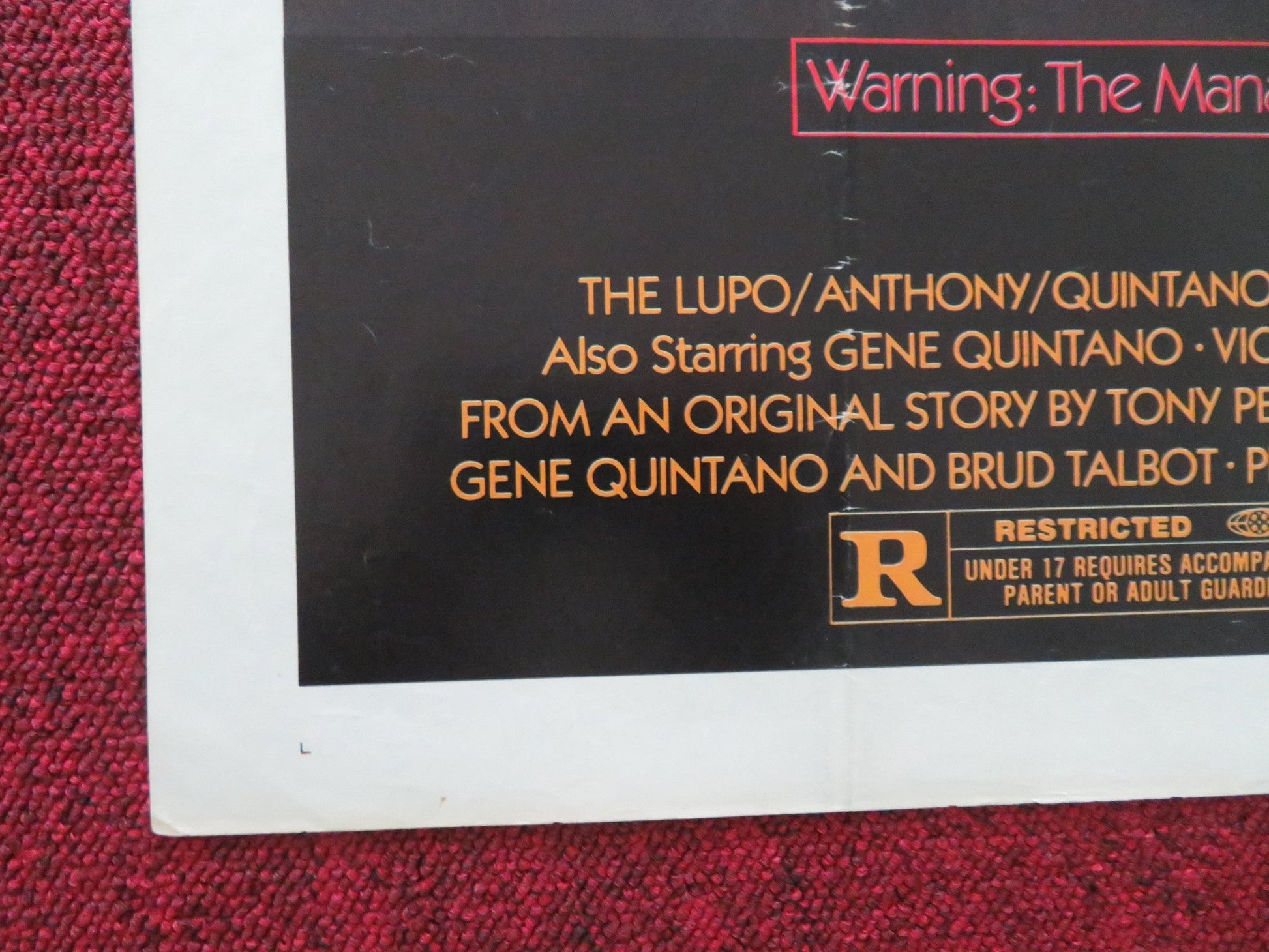 COMIN' AT YA! FOLDED US ONE SHEET POSTER TONY ANTHONY GENE QUINTANO 1981 Movie posters