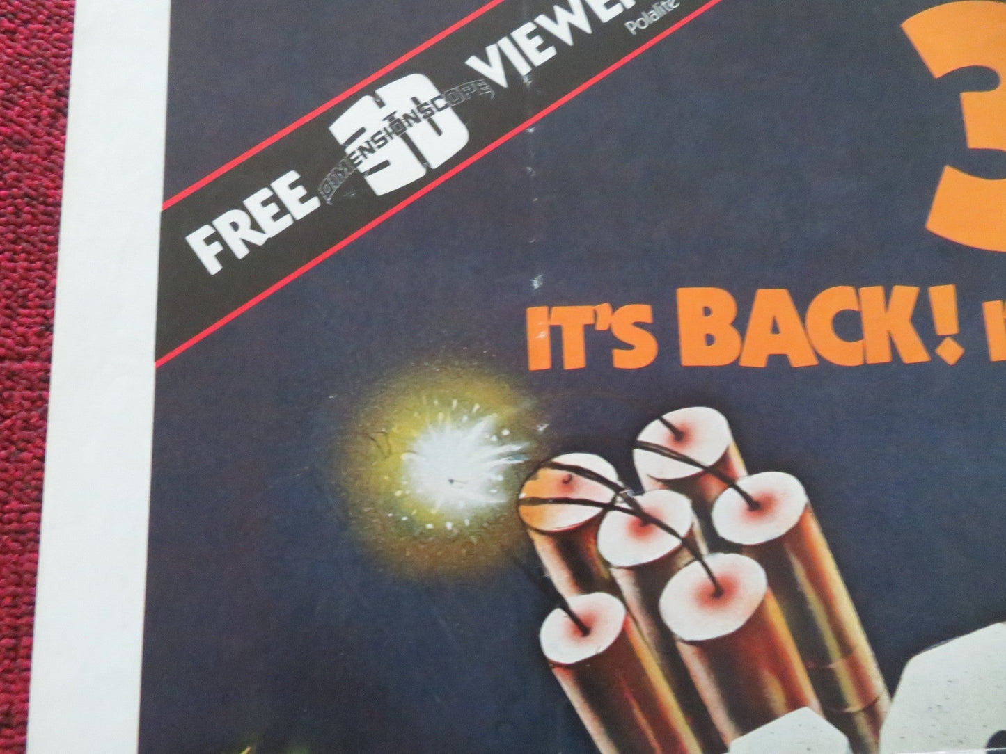 COMIN' AT YA! FOLDED US ONE SHEET POSTER TONY ANTHONY GENE QUINTANO 1981 Movie posters