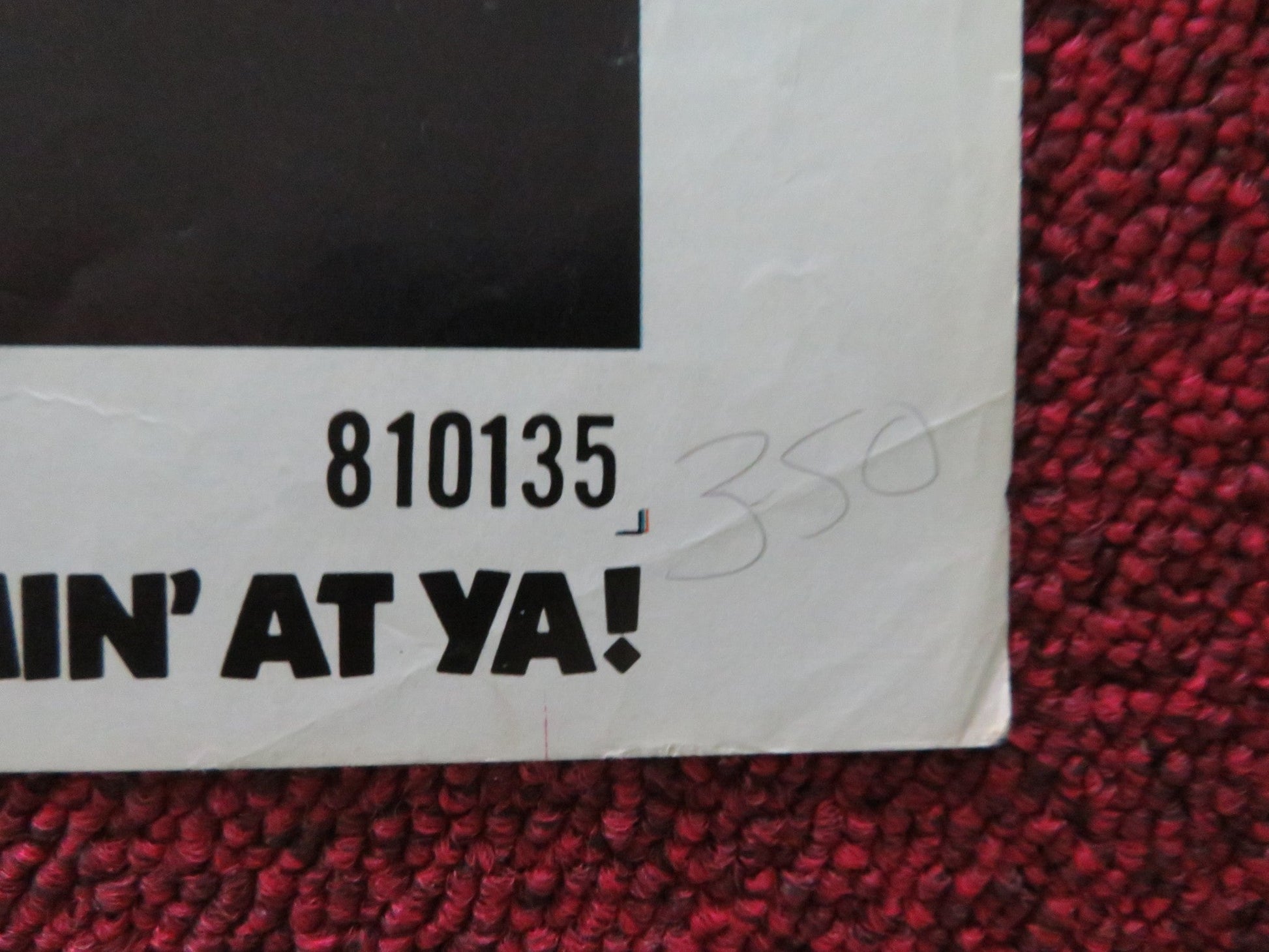 COMIN' AT YA! FOLDED US ONE SHEET POSTER TONY ANTHONY GENE QUINTANO 1981 Movie posters