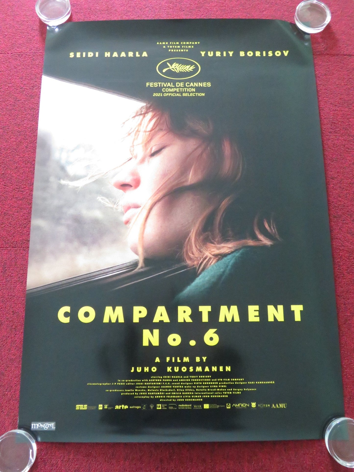COMPARTMENT NO.6 US ONE SHEET ROLLED POSTER SEIDI HAARLA YURA BORISOV 2021 Rendezvous Cinema Movie posters