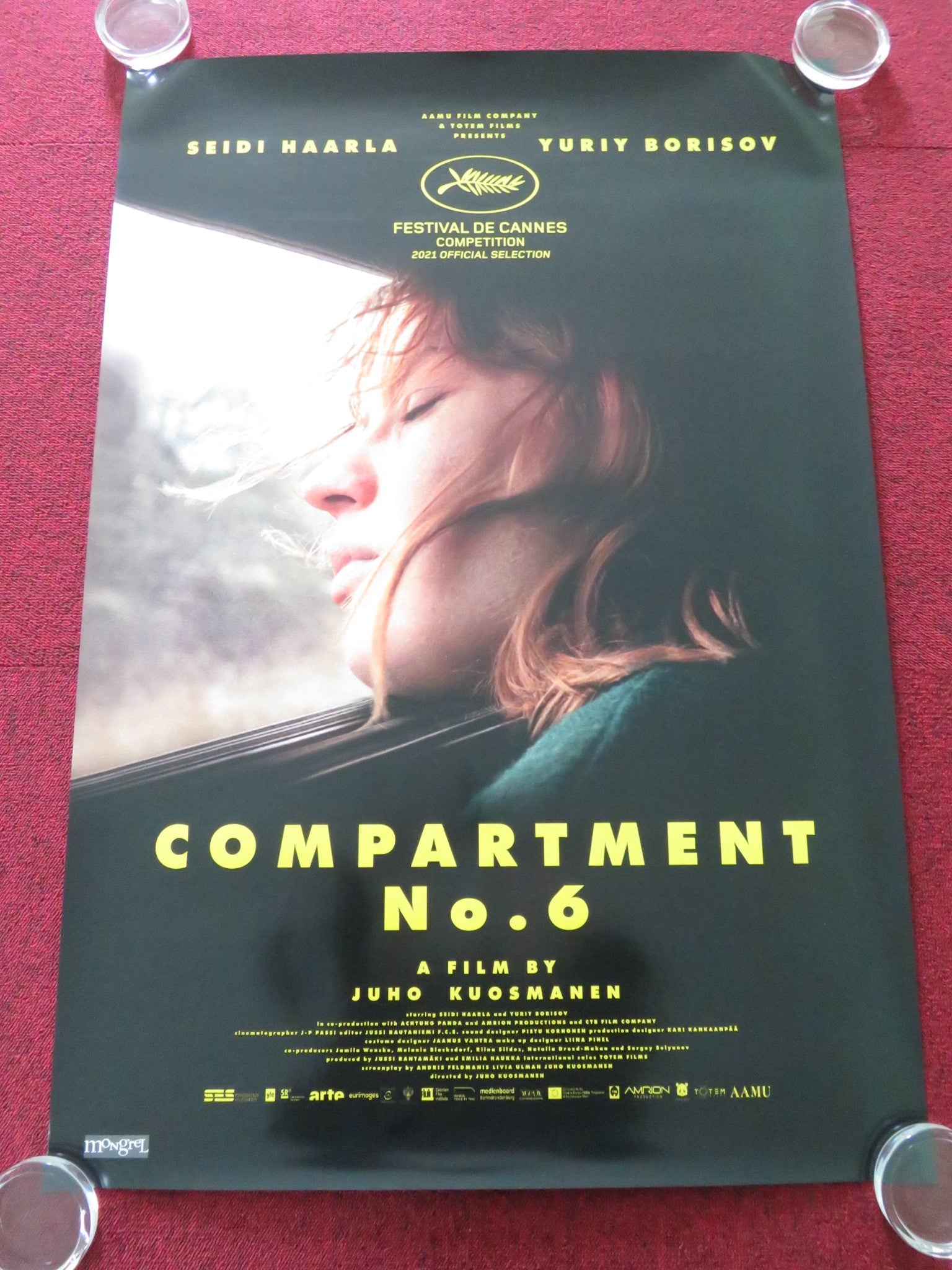 COMPARTMENT NO.6 US ONE SHEET ROLLED POSTER SEIDI HAARLA YURA BORISOV 2021 Rendezvous Cinema Movie posters