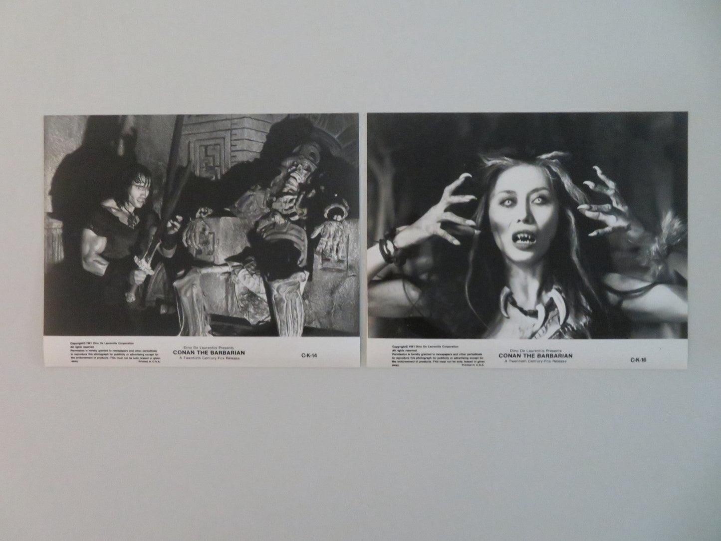 CONAN THE BARBARIAN - B MOVIE STILL PHOTO LOT OF 13 ARNOLD SCHWARZENEGGER 1981 Movie posters