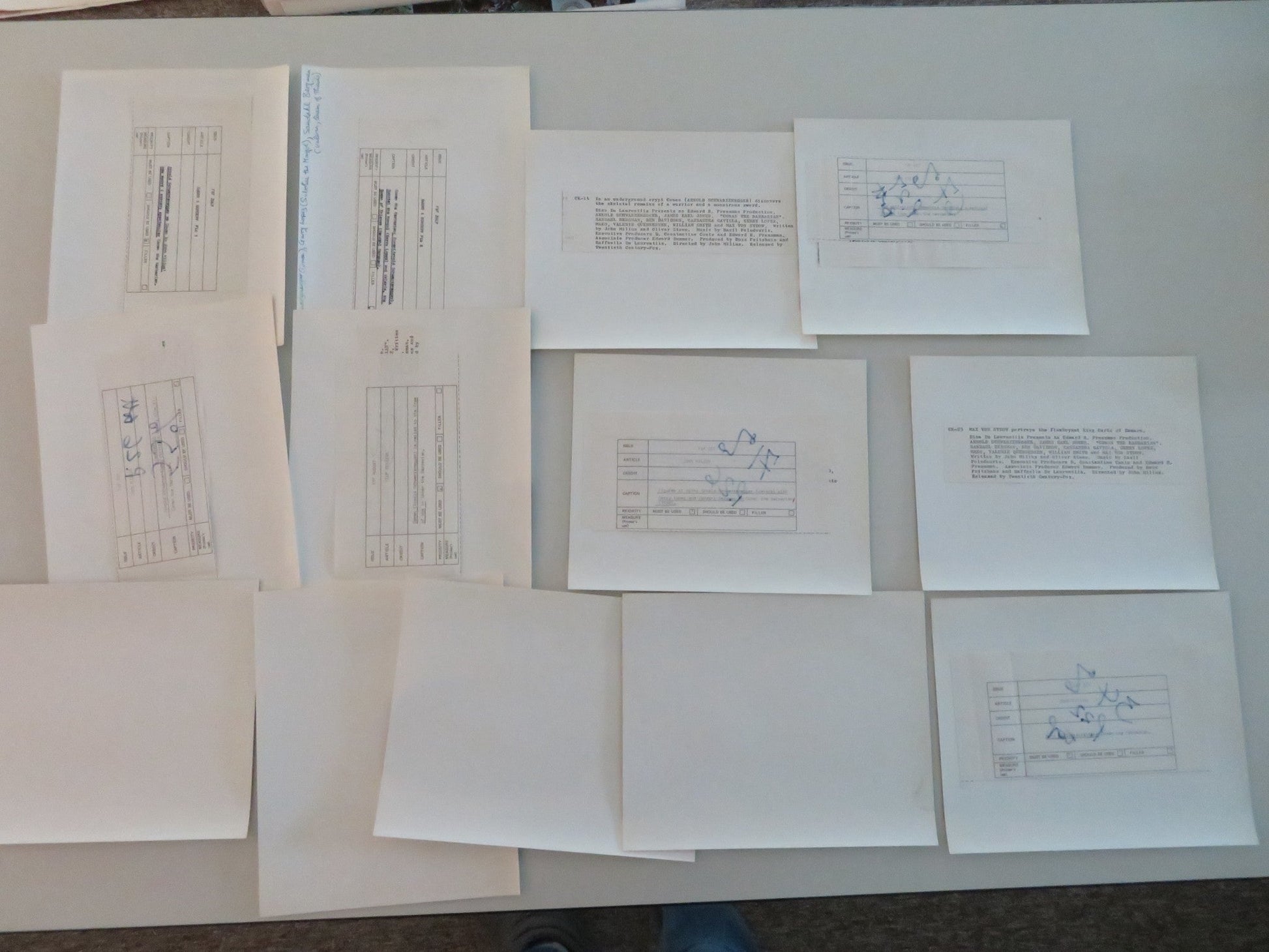 CONAN THE BARBARIAN - B MOVIE STILL PHOTO LOT OF 13 ARNOLD SCHWARZENEGGER 1981 Movie posters