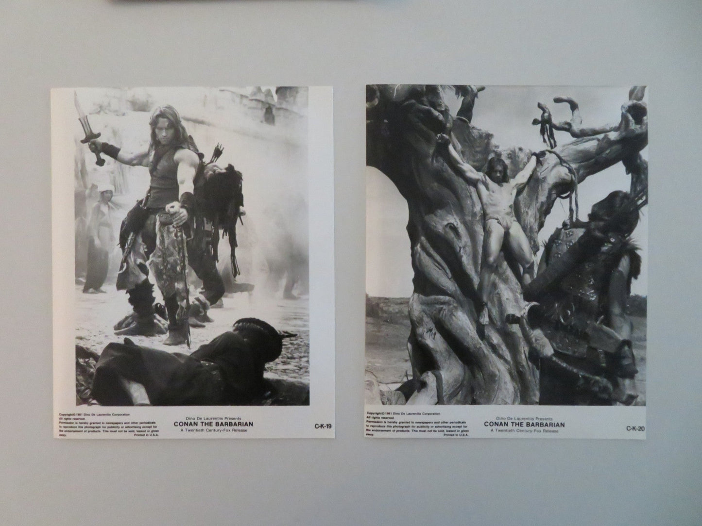 CONAN THE BARBARIAN - B MOVIE STILL PHOTO LOT OF 13 ARNOLD SCHWARZENEGGER 1981 Movie posters