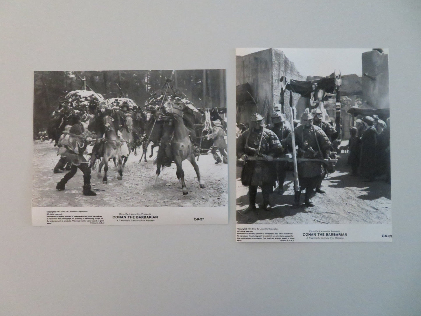 CONAN THE BARBARIAN - B MOVIE STILL PHOTO LOT OF 13 ARNOLD SCHWARZENEGGER 1981 Movie posters