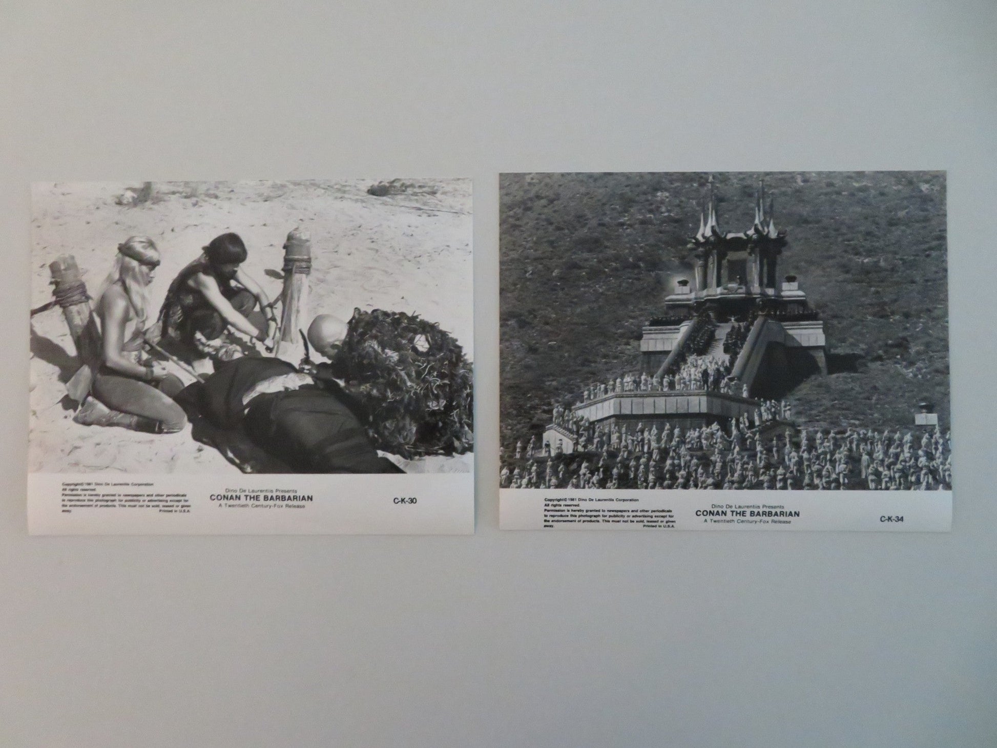 CONAN THE BARBARIAN - B MOVIE STILL PHOTO LOT OF 13 ARNOLD SCHWARZENEGGER 1981 Movie posters