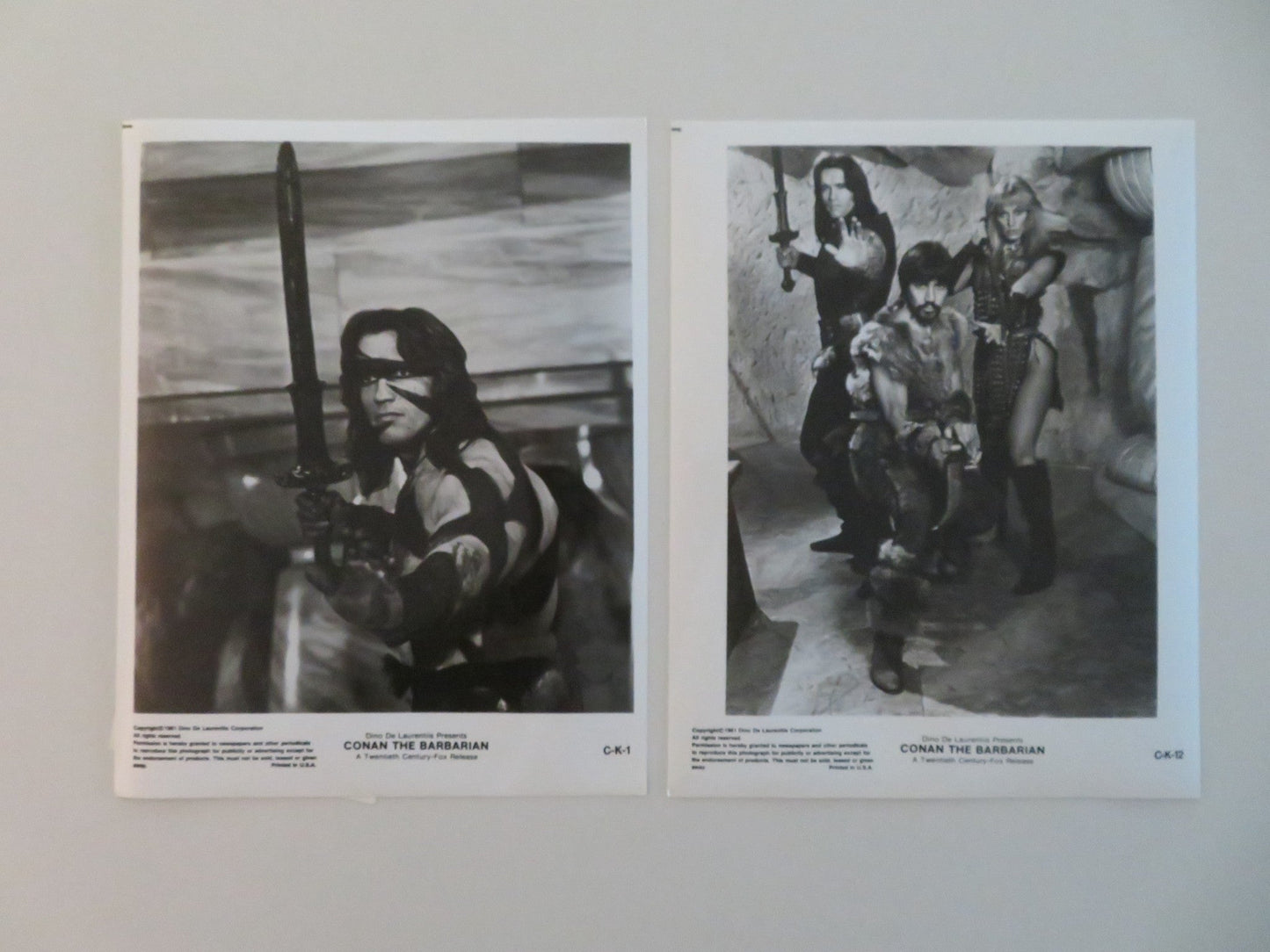 CONAN THE BARBARIAN - B MOVIE STILL PHOTO LOT OF 13 ARNOLD SCHWARZENEGGER 1981 Movie posters