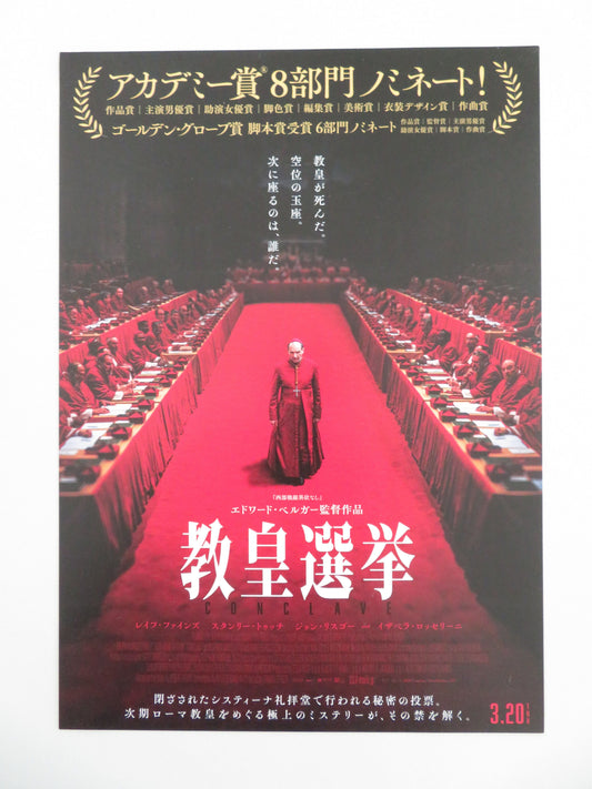 Conclave - A Japanese Chirashi (B5) Poster Ralph Fiennes John Lithgow 2024 Movie posters