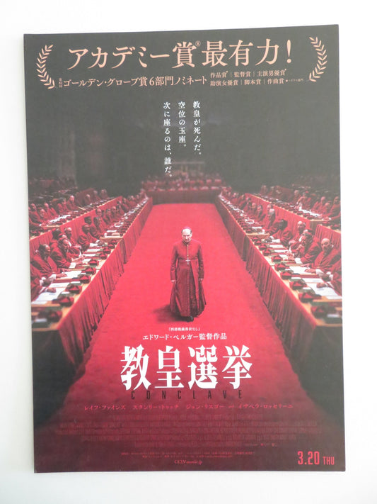 CONCLAVE - B JAPANESE CHIRASHI (B5) POSTER RALPH FIENNES JOHN LITHGOW 2024 - Rendezvous Cinema