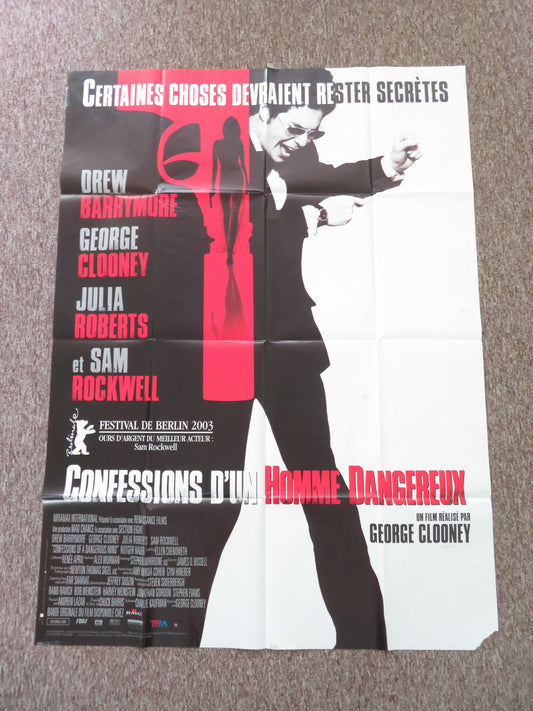 Confessions of a Dangerous Mind French Grande Poster Sam Rockwell 2002 Movie posters