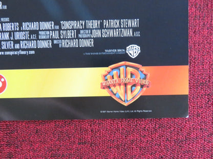 CONSPIRACY THEORY VHS VIDEO POSTER MEL GIBSON JULIA ROBERTS 1997 Rendezvous Cinema Movie posters