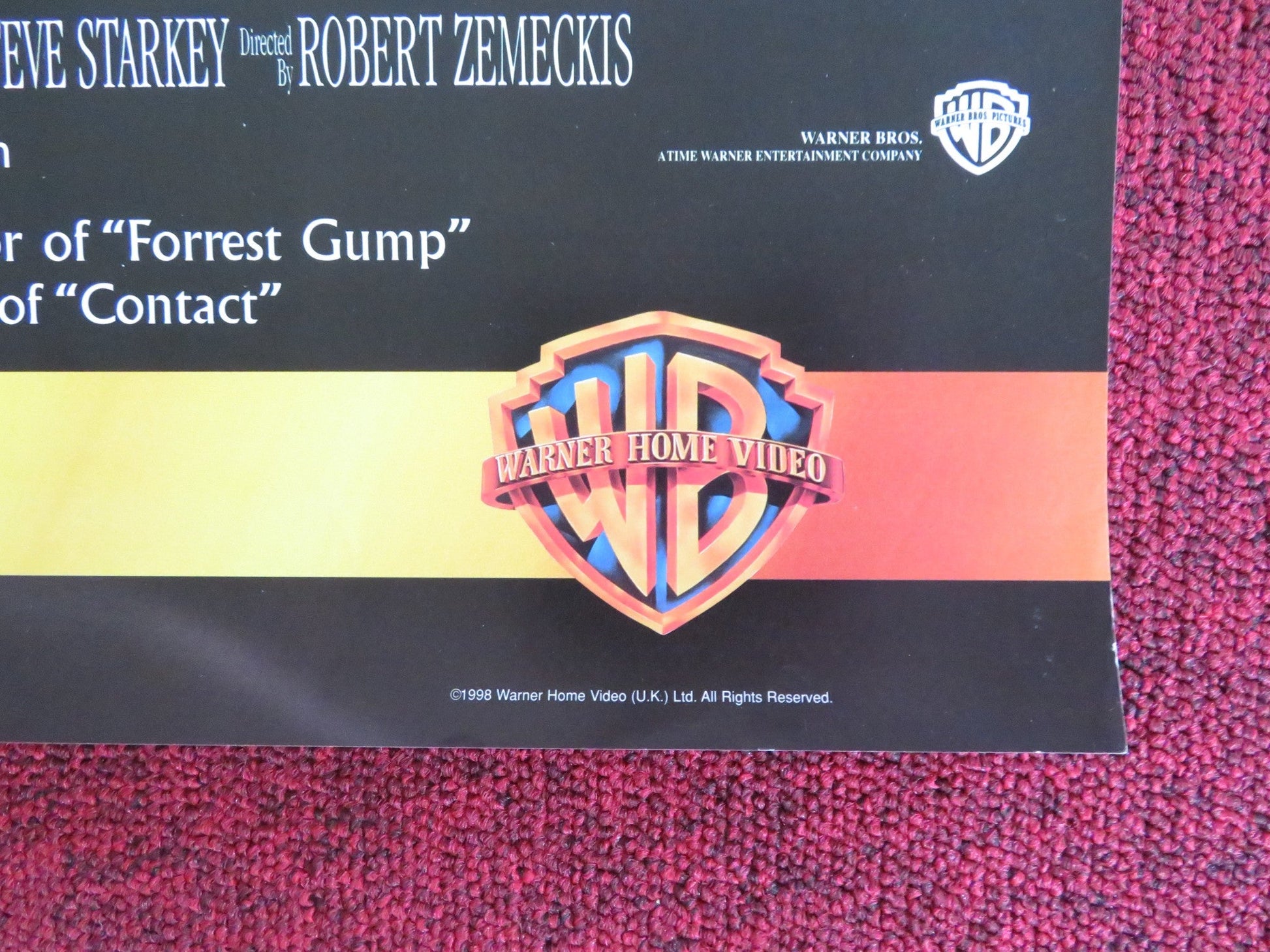 CONTACT VHS VIDEO POSTER JODIE FOSTER MATTHEW MCCONAUGHEY 1998 Rendezvous Cinema Movie posters