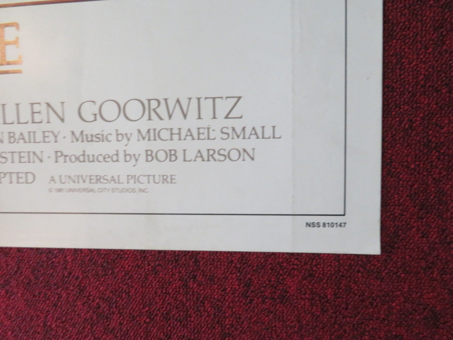 CONTINENTAL DIVIDE FOLDED US ONE SHEET POSTER JOHN BELUSHI BLAIR BROWN 1981 Rendezvous Cinema Movie posters