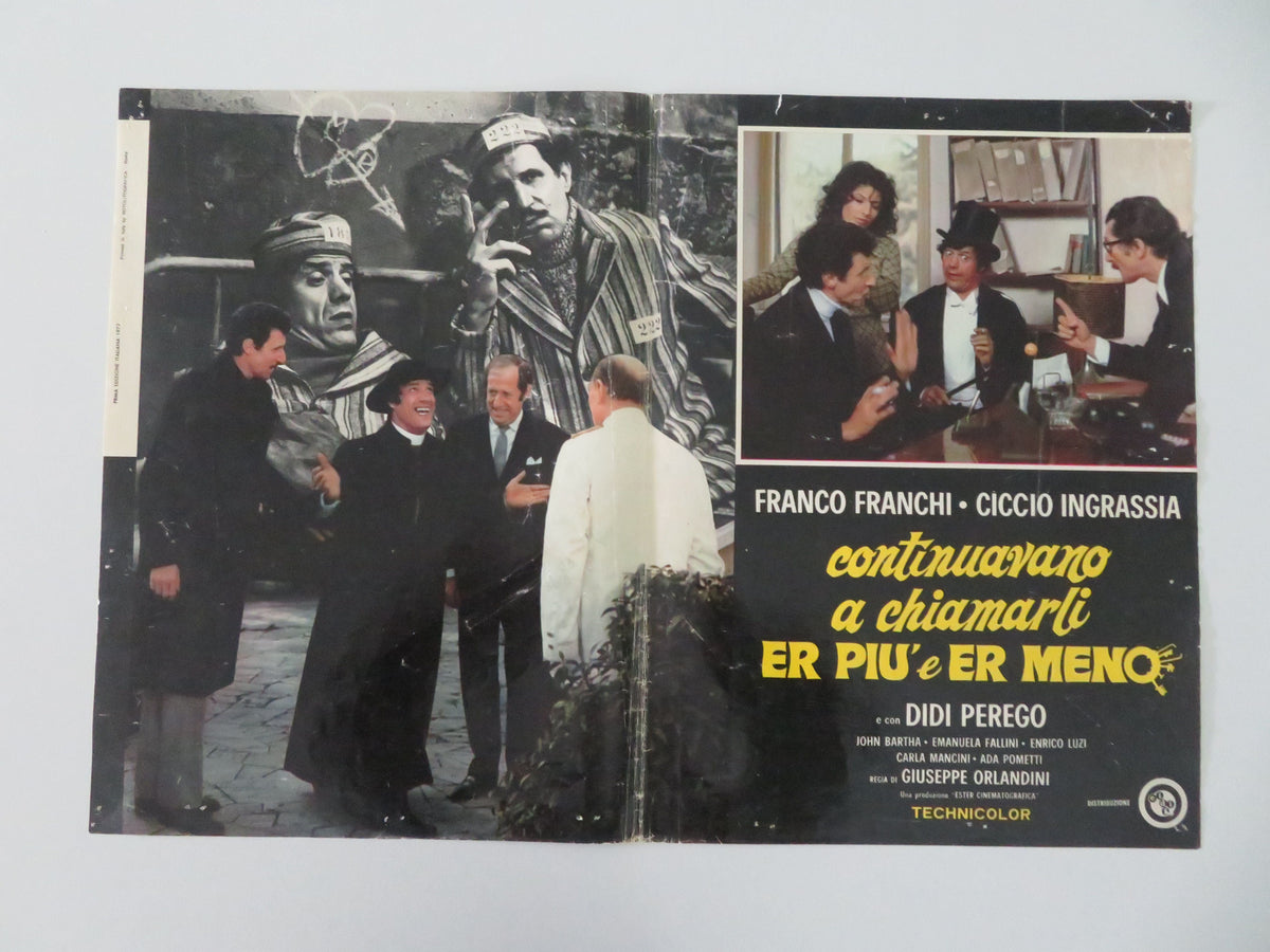 Continuavano a chiamarli... er piu er meno - C Italian Fotobusta Poster 1972 Movie posters