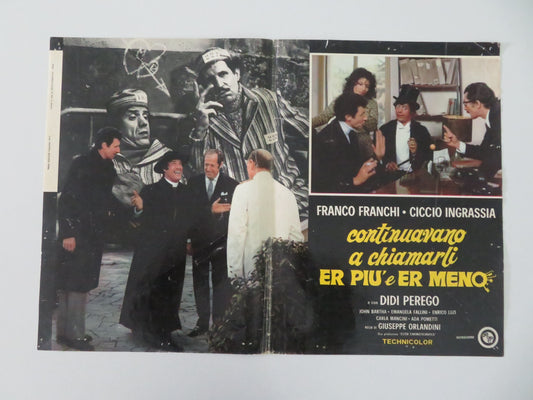 Continuavano a chiamarli... er piu er meno - C Italian Fotobusta Poster 1972 Movie posters