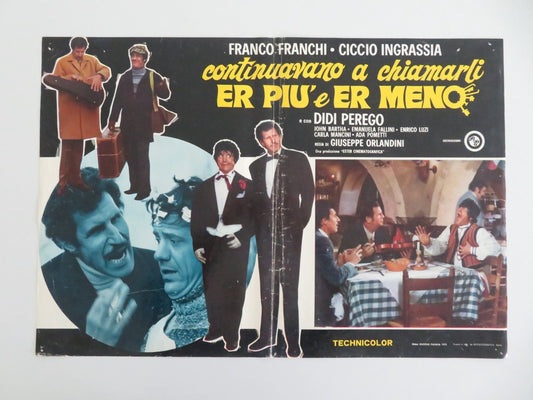 Continuavano a chiamarli... er più, er meno Italian Fotobusta Poster 1972 Movie posters